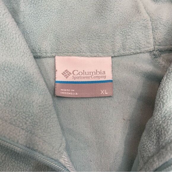 Columbia Pastel Blue Fleece Warm Ligthweight Pullover Sweater Sports Sweater Ski - Picture 6 of 6